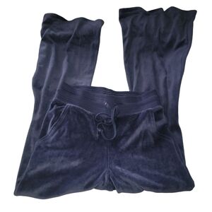 Aerie Blue Velour Flare Leg Pants S